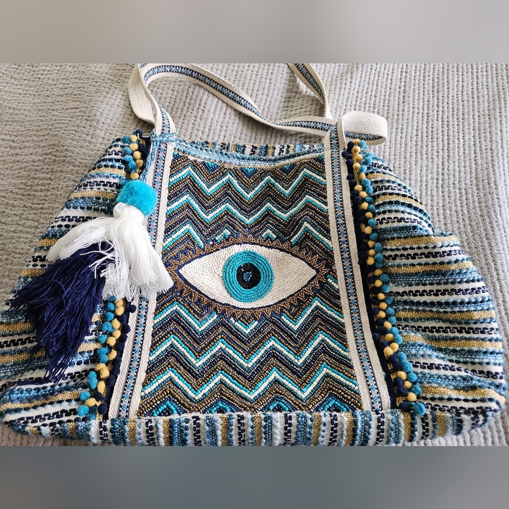 America and Beyond Evil Eye Large Tote